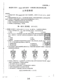 陕西省渭南市韩城市2024-2025学年九年级上学期期末考试物理试题