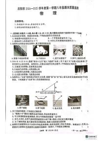 甘肃省庆阳市2024-2025学年八年级上学期物理期末试卷