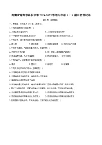 海南省琼海市嘉积中学2024-2025学年九年级（上）期中物理试卷-（解析版）
