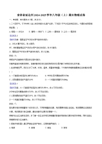 吉林省延边州2024-2025学年八年级（上）期末物理试卷（解析版）