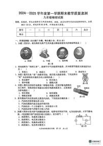 广东省惠州市惠阳区2024-2025学年九年级上学期1月期末物理试题