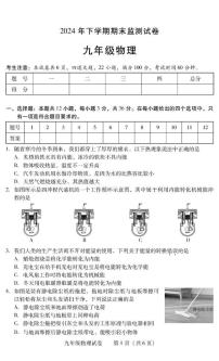 湖南省衡阳市常宁市2024-2025学年九年级上学期1月期末物理试题