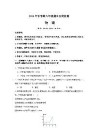 湖南省益阳市沅江市两校联考2024年下学期八年级物理期末自我检测