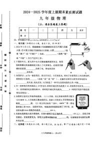 河南省驻马店市确山县部分私立初中联考2024-2025学年九年级上学期期末物理试卷