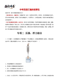 专项二 压强、浮力综合（第01期）-【真题汇编】最新中考物理真题分项汇编（全国通用）