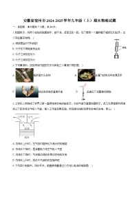 安徽省宿州市2024-2025学年九年级（上）期末物理试题-自定义类型