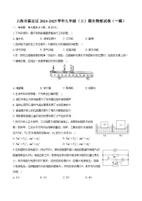 上海市嘉定区2024-2025学年九年级（上）期末物理试卷（一模）