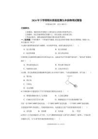 湖南省株洲市渌口区2024-2025学年九年级上学期期末考试物理试题