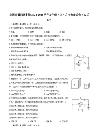 上海市普陀区多校2024-2025学年九年级（上）月考物理试卷（12月份）