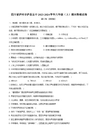 四川省泸州市泸县五中2023-2024学年八年级（上）期末物理试卷（含解析）