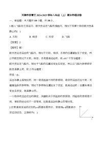 天津市西青区2024-2025学年八年级（上）期末 物理试卷 （含解析）