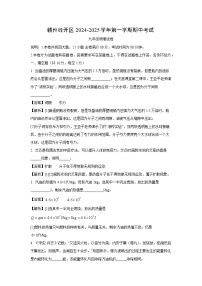 2024~2025学年江西省赣州市经开区九年级上学期期中物理试卷（解析版）