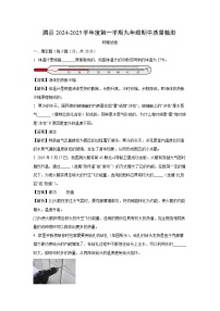 2024~2025学年安徽省宿州市泗县九年级上学期期中考试物理试卷（解析版）