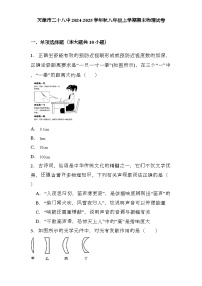 天津市二十八中2024-2025学年秋八年级上学期期末 物理试卷（含解析）