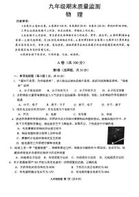 四川省成都市青羊区2024-2025学年九年级上学期期末考试 物理试卷