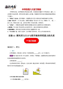 实验11 探究浮力大小与排开液体所受重力的关系--最新中考物理二轮题型专项复习讲练（全国通用）