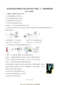 2024～2025学年河北省石家庄市桥西区八年级(上)期末物理试卷(含答案)