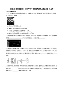 【满分备考攻略】2024-2025学年中考物理高频考点精练专题02光学