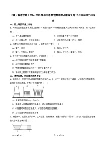 【满分备考攻略】2024-2025学年中考物理高频考点精练专题12压强和浮力的综合