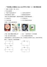 广东省佛山市南海区2024-2025学年九年级（上）期末物理试卷