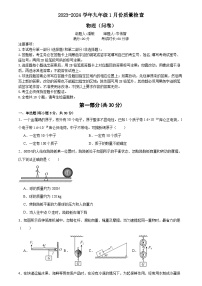 广东省广州市广大附中大联盟2023-2024学年九年级上学期1月月考物理试题（含答案）