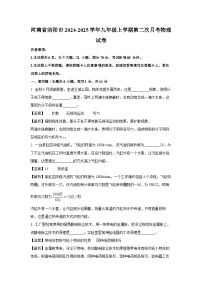 2024-2025学年河南省洛阳市九年级上学期第二次月考物理试卷（解析版）