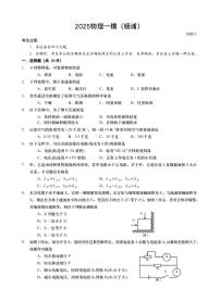 2025年上海市九年级物理一模杨浦区试卷含答案