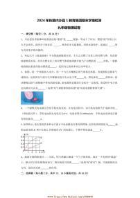 2024～2025学年河南省南阳市内乡县第一教育集团联考(月考)九年级上1月期末物理试卷(含答案)