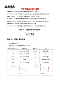 专题3 凸透镜成像规律与应用--最新中考物理二轮复习考点讲解与题型专练