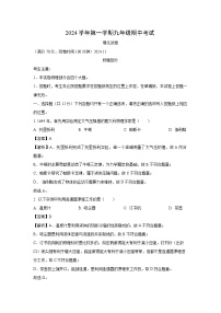 2024~2025学年上海市松江区九年级上期中考试物理试卷（解析版）