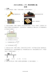 2024北京初二（下）期末真题物理汇编：压强