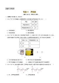 专题01 声现象（测试）-中考物理一轮复习讲练测（广东专用）