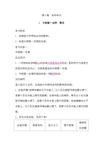 教科版（2024）八年级下册（2024）第8章 运动和力1 牛顿第一定律 惯性学案设计