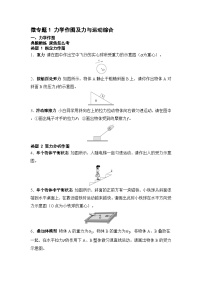 【中考考点基础练】微专题1 力学作图及力与运动综合  2025年中考物理一轮专题练（河北）