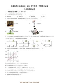 2024～2025学年吉林省四平市伊通满族自治县九年级上期末考试物理试卷(含答案)