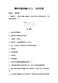 初中沪科版（2024）第四节 光的色散综合训练题