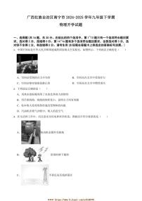 2024～2025学年广西壮族自治区南宁市九年级下物理开学试卷(含答案)