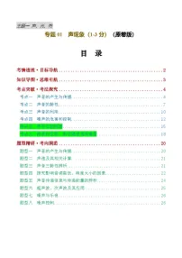 专题01 声现象（讲义)-2025年中考物理一轮复习讲义及练习