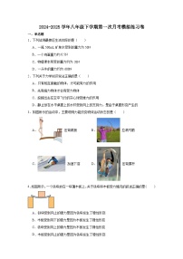 2024-2025学年河北省石家庄市人教版物理八年级下册第一次月考模拟练习卷