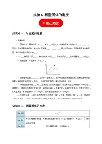 中考物理二轮复习题型专项练习实验6 测量固体的密度（2份，原卷版+解析版）