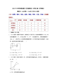 中考物理二轮复习压轴培优训练挑战31 山东卷1（山东八市共33题）（2份，原卷版+解析版）