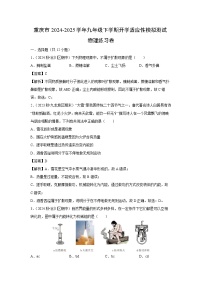 重庆市2024-2025学年九年级(下)开学适应性模拟测试练习卷物理试卷（解析版）