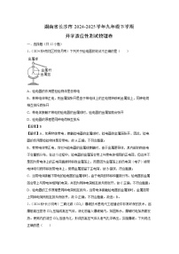 湖南省长沙市2024-2025学年九年级(下)开学适应性测试练习卷物理试卷（解析版）