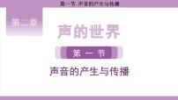 初中物理沪科版（2024）八年级全册（2024）第一节 声音的产生与传播评课课件ppt