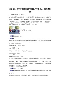 河南省周口市郸城县2024-2025学年八年级上学期末物理试卷