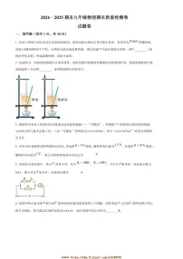 2024～2025学年安徽省淮南市淮南市多校联考(月考)九年级上1月期末物理试卷(含答案)