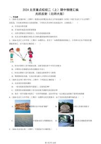 2024北京重点校初二（上）期中真题物理汇编：光的反射（北师大版）