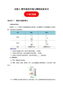 中考物理总复习实验9 探究液体压强与哪些因素有关（原卷版）
