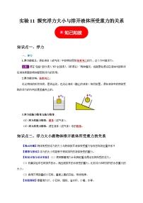 中考物理总复习实验11 探究浮力大小与排开液体所受重力的关系（解析版）练习