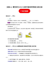 中考物理总复习实验11 探究浮力大小与排开液体所受重力的关系（原卷版）
